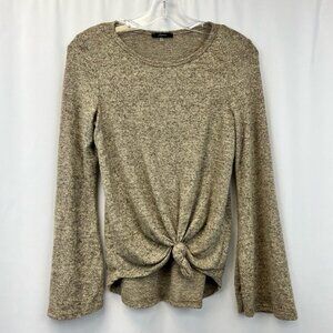 Soprano Womens Pullover Sweater Multicolor Marled Long Sleeve Front Knot Size XS